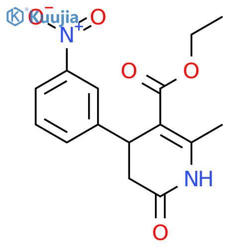 ethyl 2-methyl-4-(3-nitrophenyl)-6-oxo-1,4,5,6-tetrahydropyridine-3-carboxylate structure