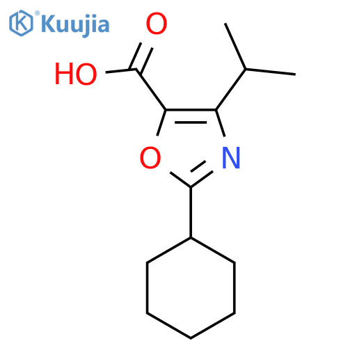 2-Cyclohexyl-4-(propan-2-yl)-1,3-oxazole-5-carboxylic acid structure