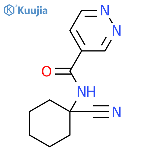 N-(1-Cyanocyclohexyl)-4-pyridazinecarboxamide structure