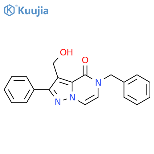 5-benzyl-3-(hydroxymethyl)-2-phenylpyrazolo[1,5-a]pyrazin-4(5H)-one structure