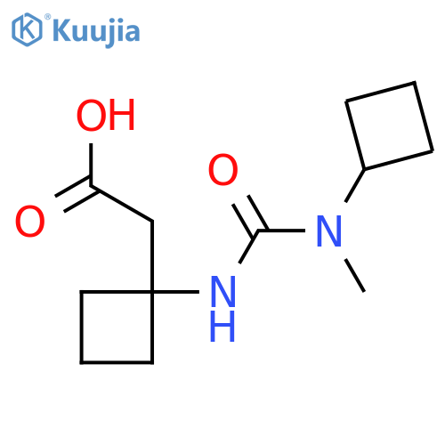 2-(1-{cyclobutyl(methyl)carbamoylamino}cyclobutyl)acetic acid structure