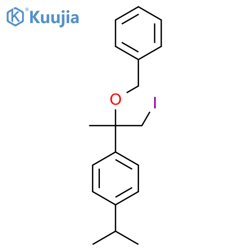 1-2-(benzyloxy)-1-iodopropan-2-yl-4-(propan-2-yl)benzene structure