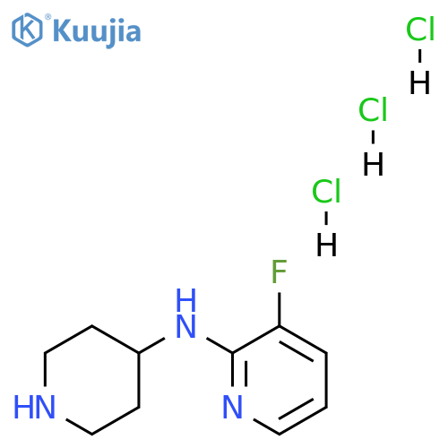 3-Fluoro-N-(piperidin-4-yl)pyridin-2-amine trihydrochloride structure