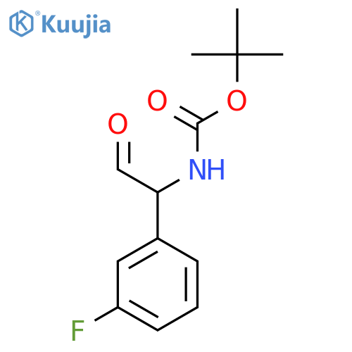 tert-butyl N-[1-(3-fluorophenyl)-2-oxoethyl]carbamate structure