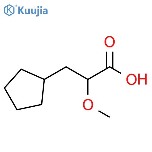 3-cyclopentyl-2-methoxypropanoic acid structure