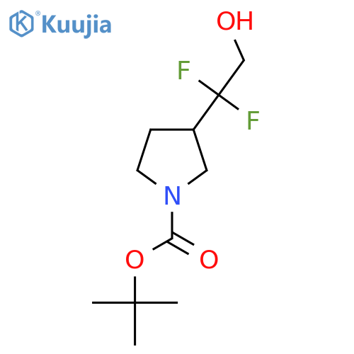 Tert-butyl 3-(1,1-difluoro-2-hydroxyethyl)pyrrolidine-1-carboxylate structure