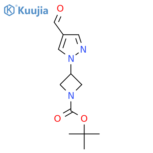 tert-butyl 3-(4-formyl-1H-pyrazol-1-yl)azetidine-1-carboxylate structure