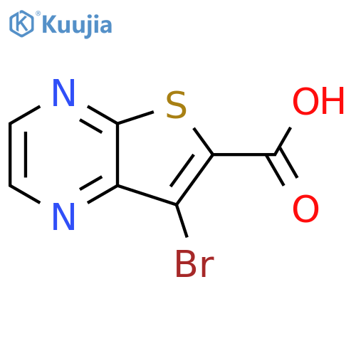 7-bromothieno[2,3-b]pyrazine-6-carboxylic acid structure