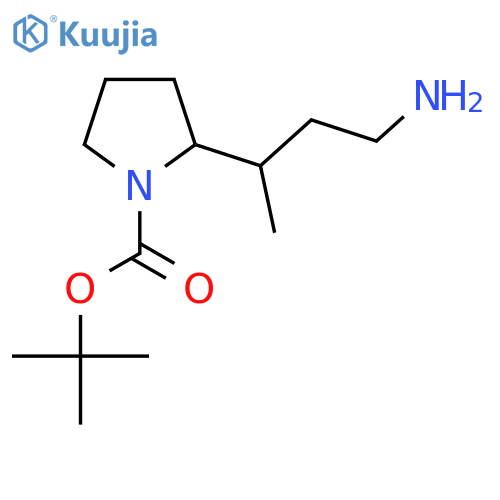 tert-butyl 2-(4-aminobutan-2-yl)pyrrolidine-1-carboxylate structure