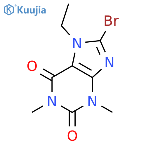 8-bromo-7-ethyl-1,3-dimethyl-2,3,6,7-tetrahydro-1H-purine-2,6-dione structure