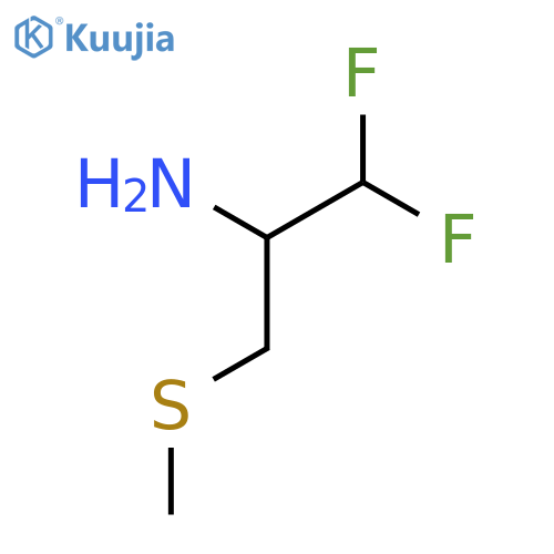 1,1-difluoro-3-(methylsulfanyl)propan-2-amine structure