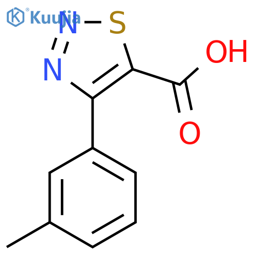 4-(m-Tolyl)-1,2,3-thiadiazole-5-carboxylic acid structure