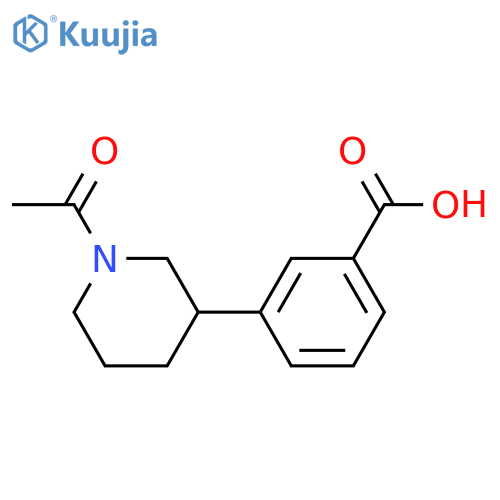 3-(1-Acetylpiperidin-3-yl)benzoic acid structure