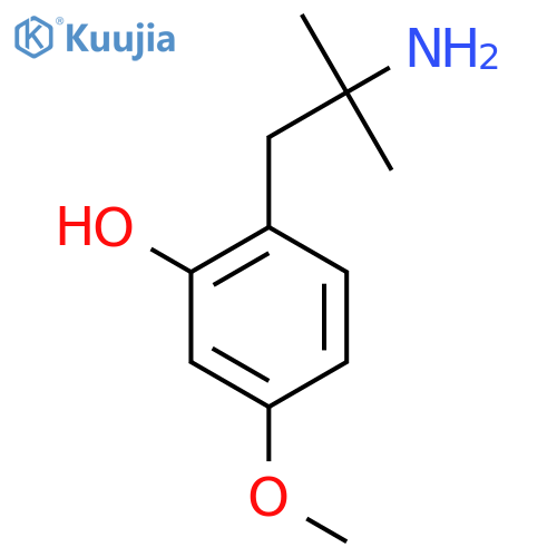2-(2-amino-2-methylpropyl)-5-methoxyphenol structure