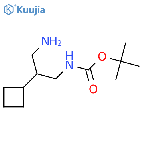 tert-butyl N-(3-amino-2-cyclobutylpropyl)carbamate structure
