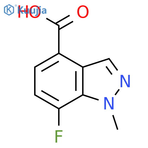 7-fluoro-1-methyl-1H-indazole-4-carboxylic acid structure