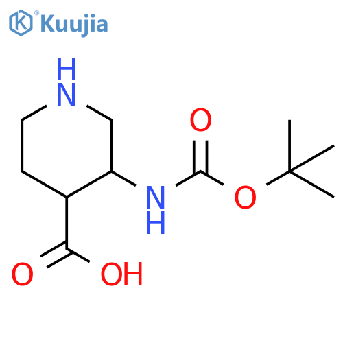 3-{[(tert-butoxy)carbonyl]amino}piperidine-4-carb oxylic acid structure