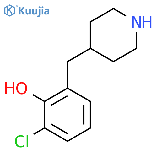 2-chloro-6-(piperidin-4-yl)methylphenol structure