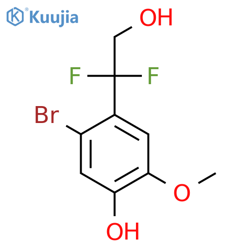 5-bromo-4-(1,1-difluoro-2-hydroxyethyl)-2-methoxyphenol structure