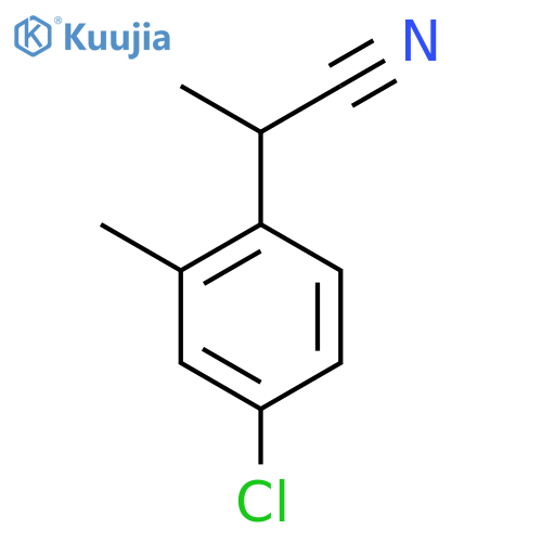 2-(4-chloro-2-methylphenyl)propanenitrile structure
