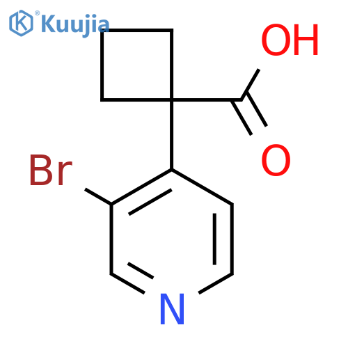 1-(3-bromopyridin-4-yl)cyclobutane-1-carboxylic acid structure