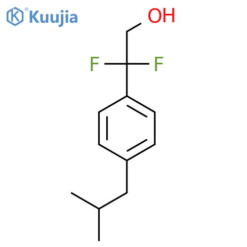 2,2-difluoro-2-4-(2-methylpropyl)phenylethan-1-ol structure