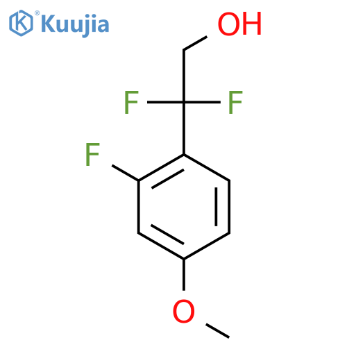 2,2-difluoro-2-(2-fluoro-4-methoxyphenyl)ethan-1-ol structure