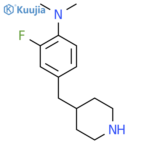 2-fluoro-N,N-dimethyl-4-(piperidin-4-yl)methylaniline structure