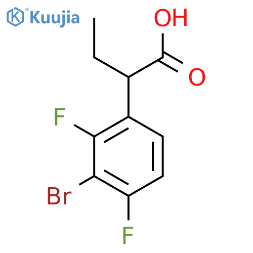 2-(3-bromo-2,4-difluorophenyl)butanoic acid structure