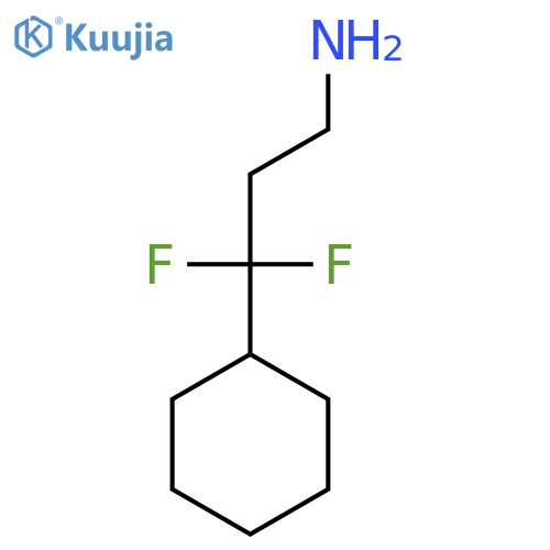 3-cyclohexyl-3,3-difluoropropan-1-amine structure