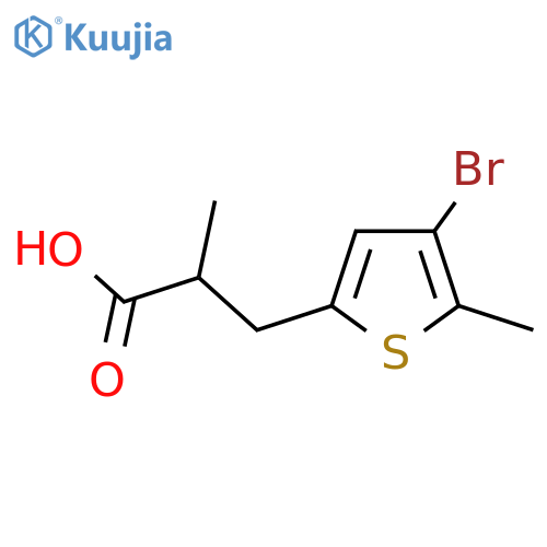 3-(4-bromo-5-methylthiophen-2-yl)-2-methylpropanoic acid structure