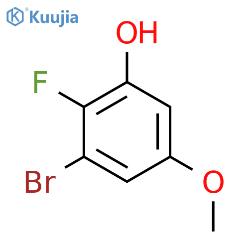 3-Bromo-4-fluoro-5-hydroxyanisole structure