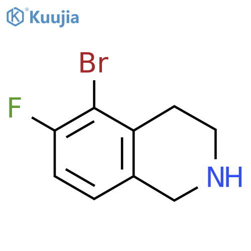 5-Bromo-6-fluoro-1,2,3,4-tetrahydroisoquinoline structure
