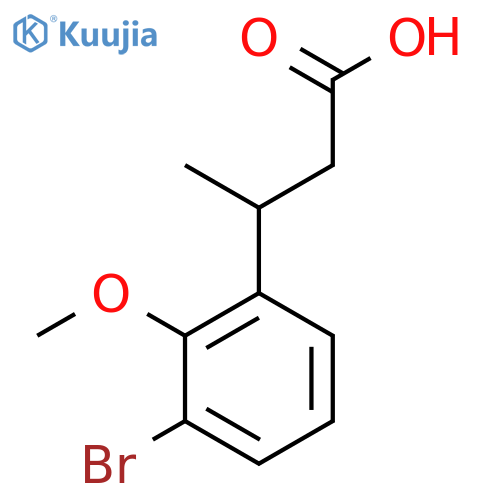 3-(3-bromo-2-methoxyphenyl)butanoic acid structure