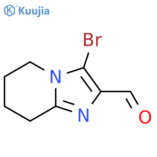 3-bromo-5H,6H,7H,8H-imidazo[1,2-a]pyridine-2-carbaldehyde structure