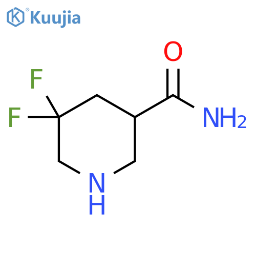 3-Piperidinecarboxamide, 5,5-difluoro- structure