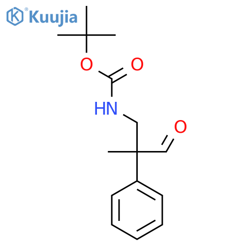 tert-Butyl N-(2-methyl-3-oxo-2-phenylpropyl)carbamate structure