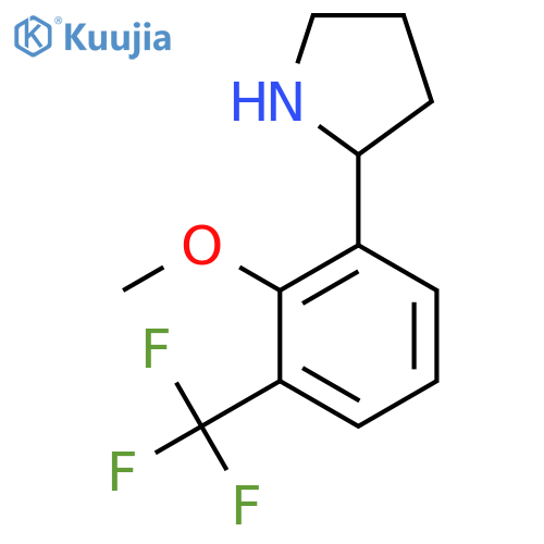 2-2-methoxy-3-(trifluoromethyl)phenylpyrrolidine structure
