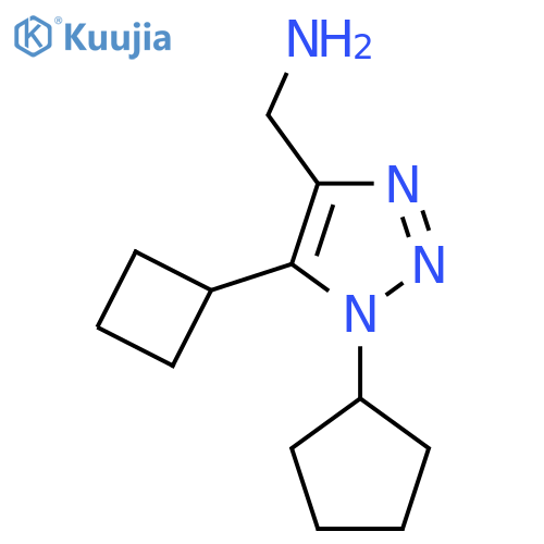 (5-cyclobutyl-1-cyclopentyl-1H-1,2,3-triazol-4-yl)methanamine structure