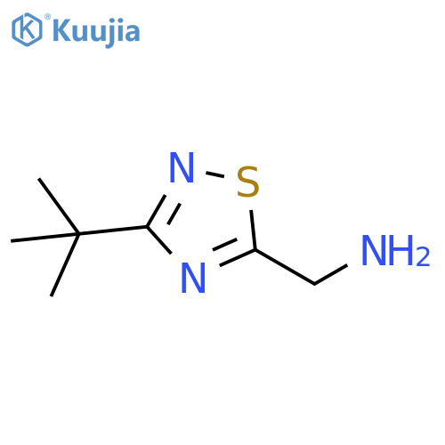 1-(3-tert-butyl-1,2,4-thiadiazol-5-yl)methanamine hydrochloride structure