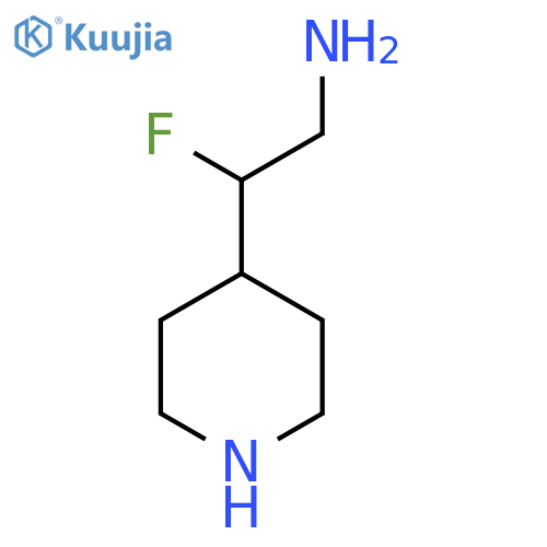 2-Fluoro-2-(piperidin-4-yl)ethan-1-amine structure