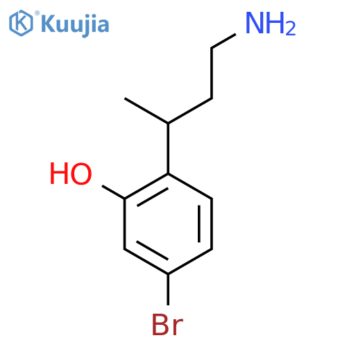 2-(4-Aminobutan-2-yl)-5-bromophenol structure