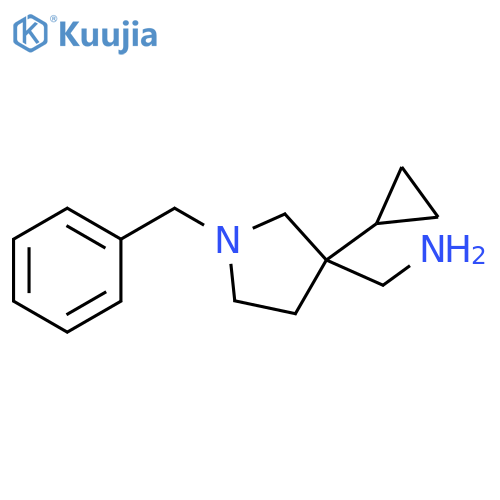 (1-benzyl-3-cyclopropylpyrrolidin-3-yl)methanamine structure
