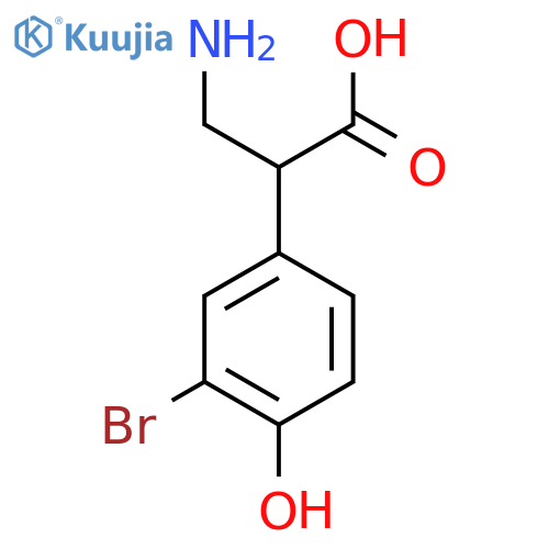 3-amino-2-(3-bromo-4-hydroxyphenyl)propanoic acid structure