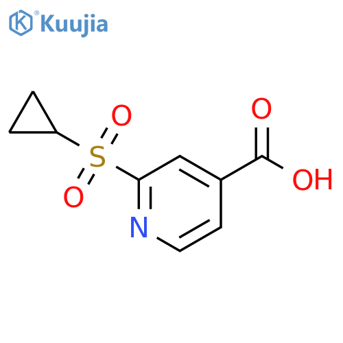 4-Pyridinecarboxylic acid, 2-(cyclopropylsulfonyl)- structure