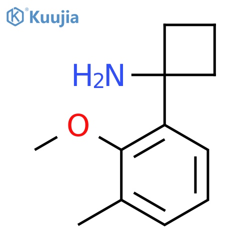 1-(2-methoxy-3-methylphenyl)cyclobutan-1-amine structure