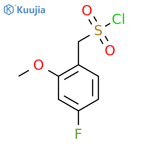 (4-Fluoro-2-methoxyphenyl)methanesulfonyl chloride structure