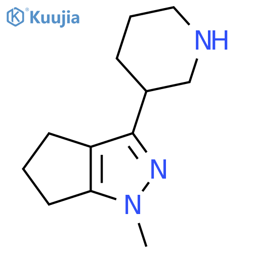 1-Methyl-3-(piperidin-3-yl)-1,4,5,6-tetrahydrocyclopenta[c]pyrazole structure