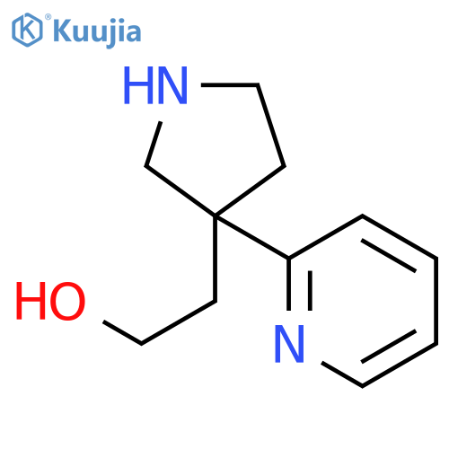 2-(3-(Pyridin-2-yl)pyrrolidin-3-yl)ethan-1-ol structure