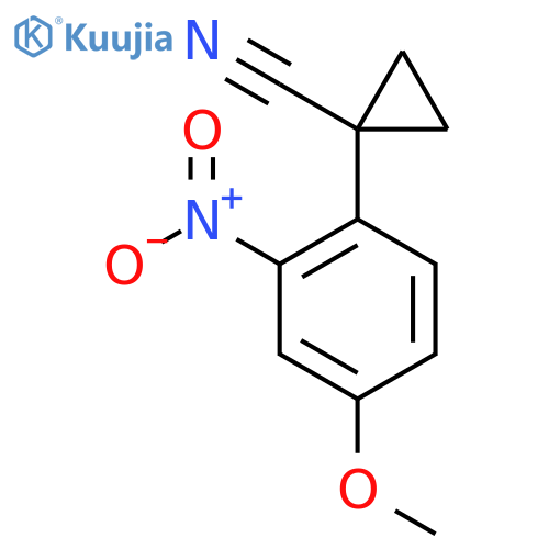 1-(4-methoxy-2-nitrophenyl)cyclopropane-1-carbonitrile structure